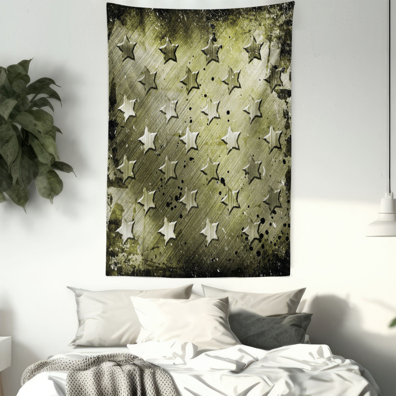 Grunge Effect Stars Tapestry