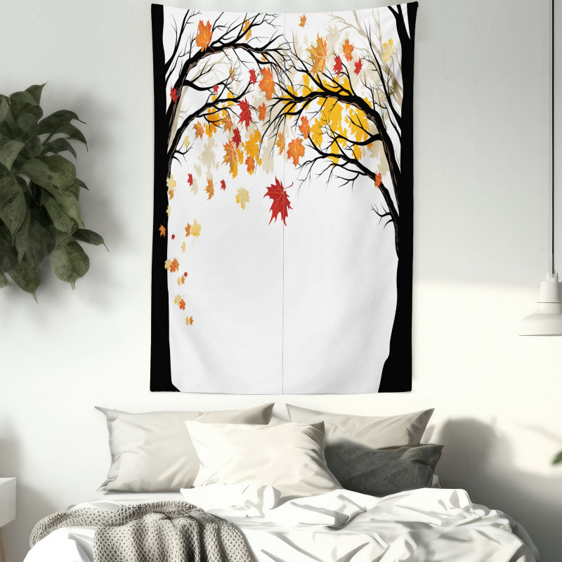 Trees with Dried Leaves Tapestry