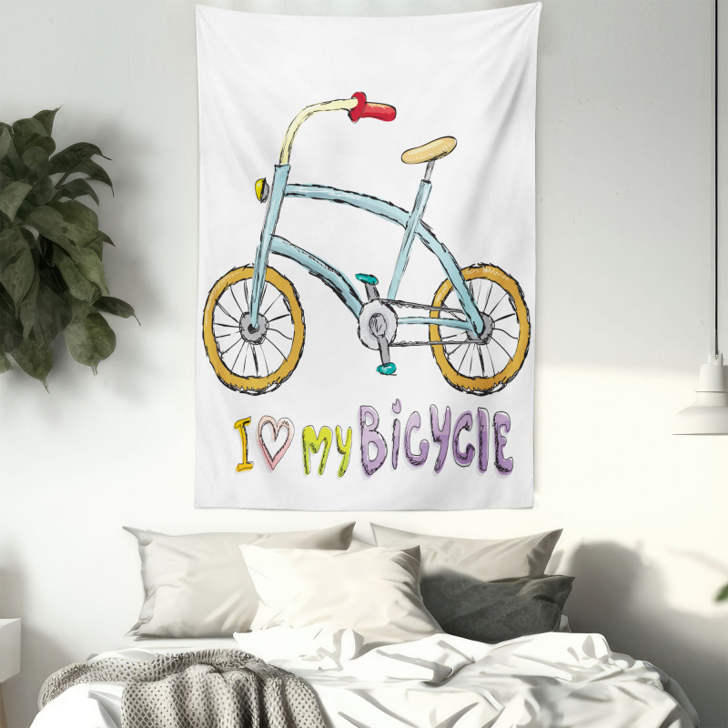 Bicycle Kids Love Words Tapestry