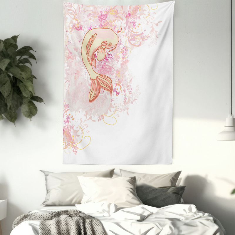 Pink Floral Tapestry