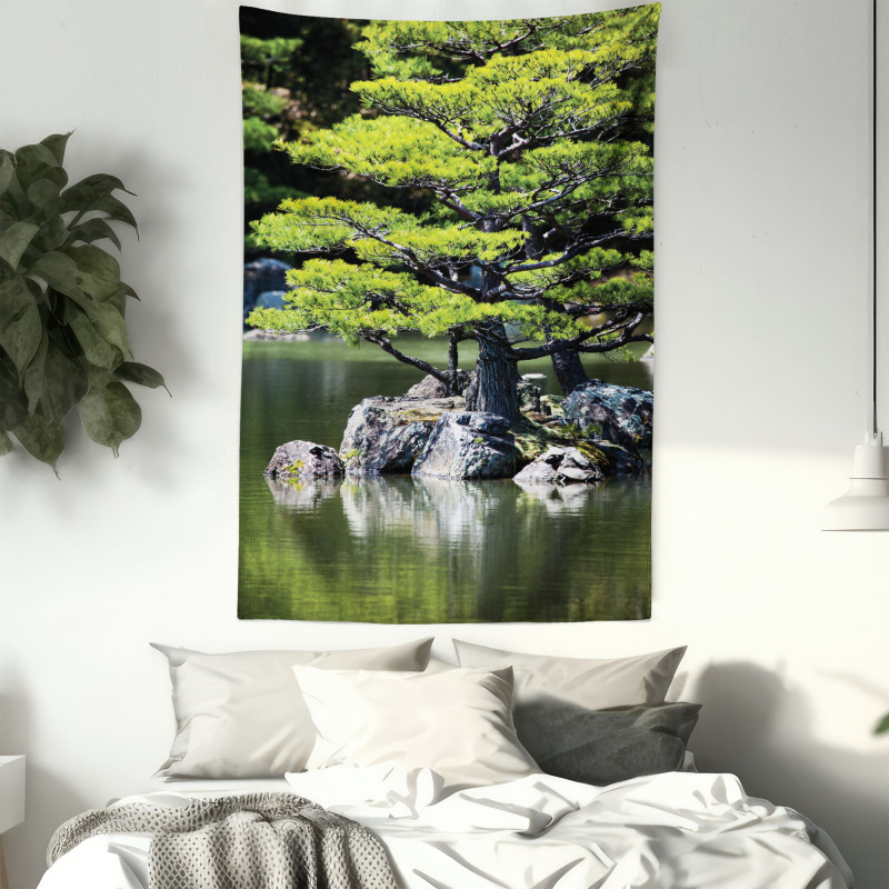 Pine Tree in Lake Tapestry