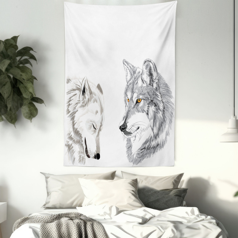 Sketchy Portraits Wildlife Tapestry