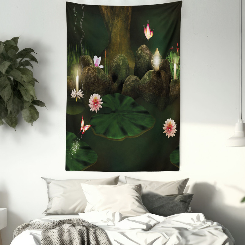 Mystic Forest with Candle Tapestry