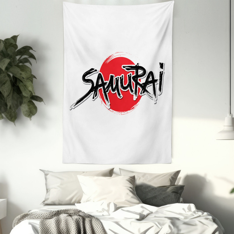 Samurai Lettering Sun Tapestry