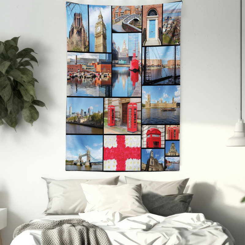 City Landmarks Floral Tapestry