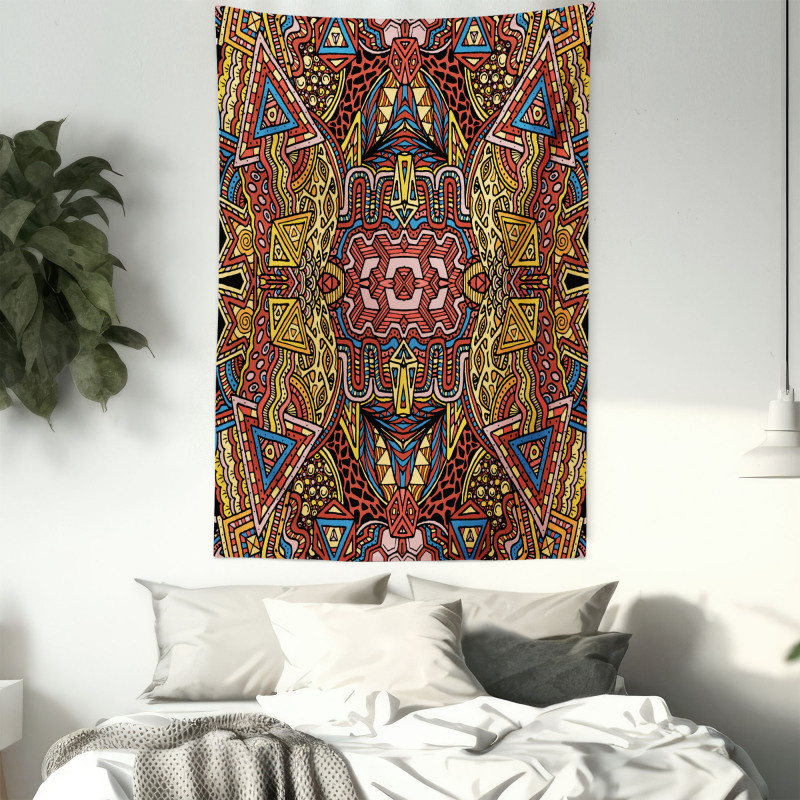 Retro Funky Doodle Tapestry