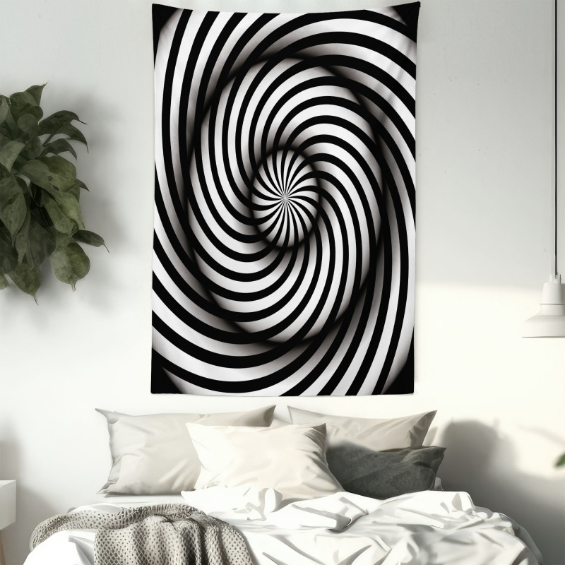 Black and White Swirl Tapestry