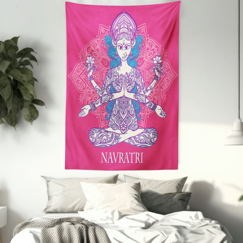 Yoga Mandala Girl Tapestry