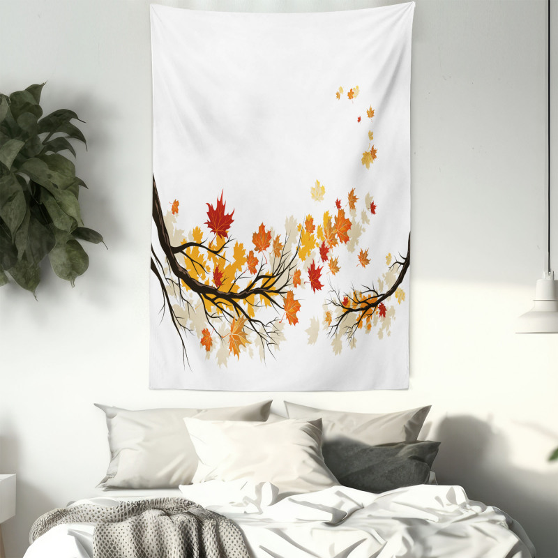 Autumn Tree Branches Tapestry