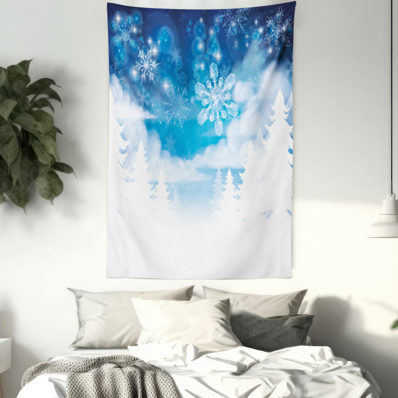Snowflakes and Stars Tapestry