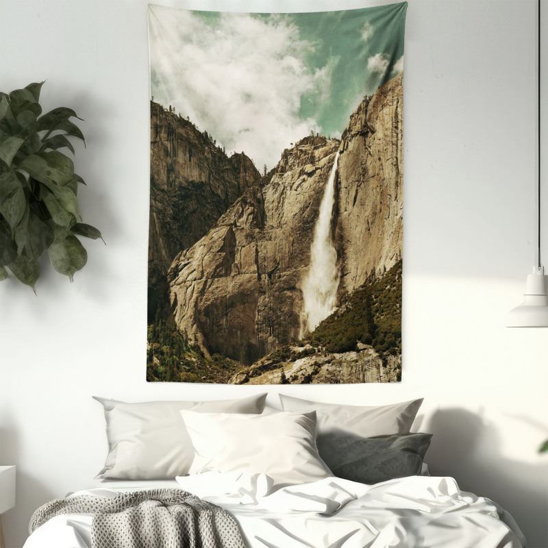 Waterfall Yosemite Park Tapestry