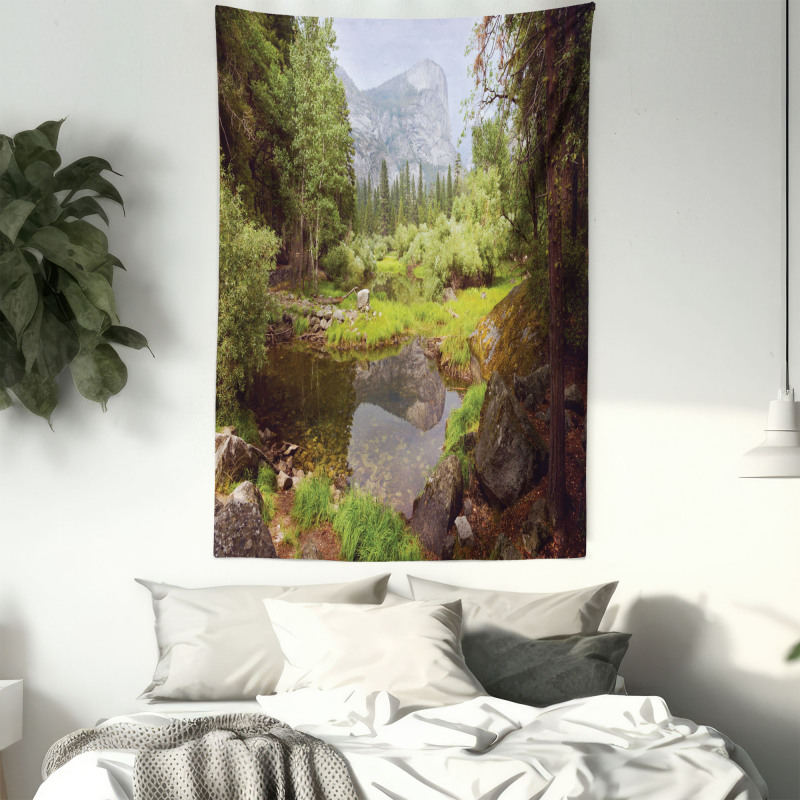 Spring Forest Mountain Tapestry