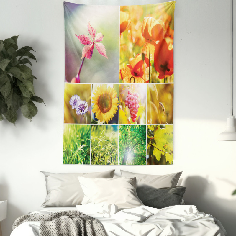 Flower Countryside View Tapestry