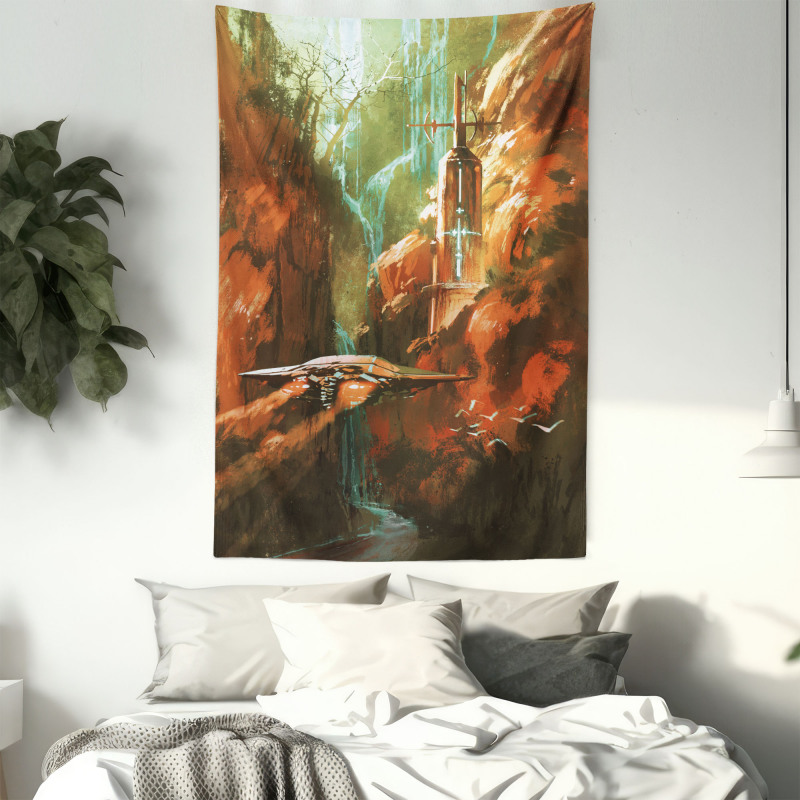 Spaceship in Canyon Tapestry