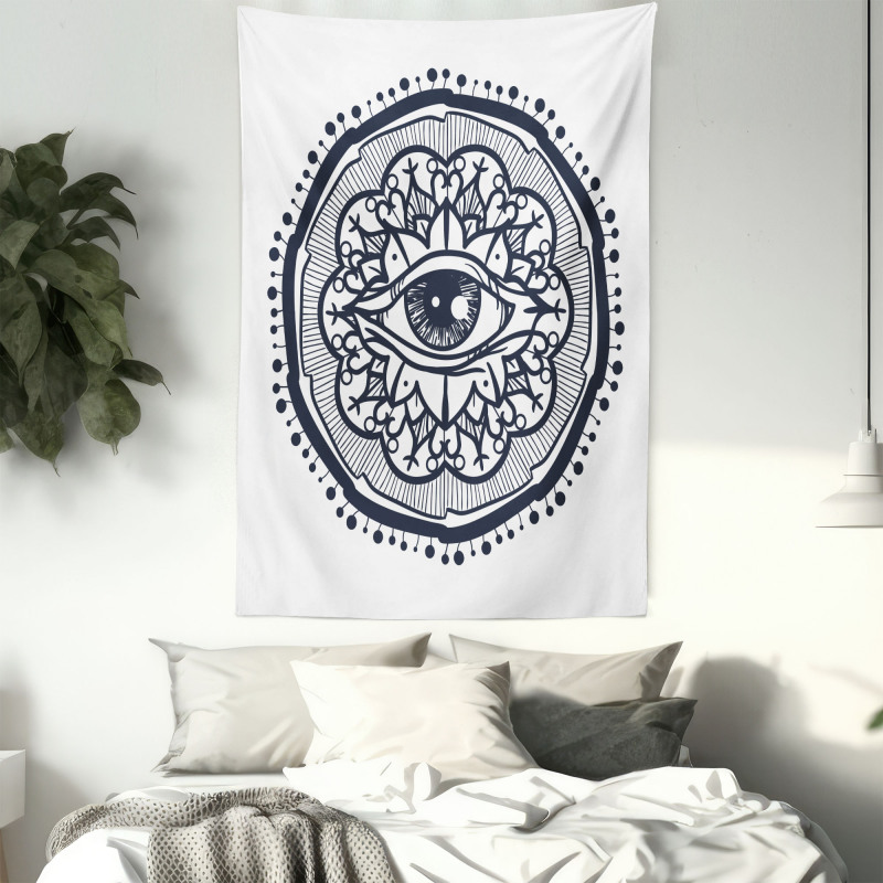 Retro All Seeing Eye Art Tapestry