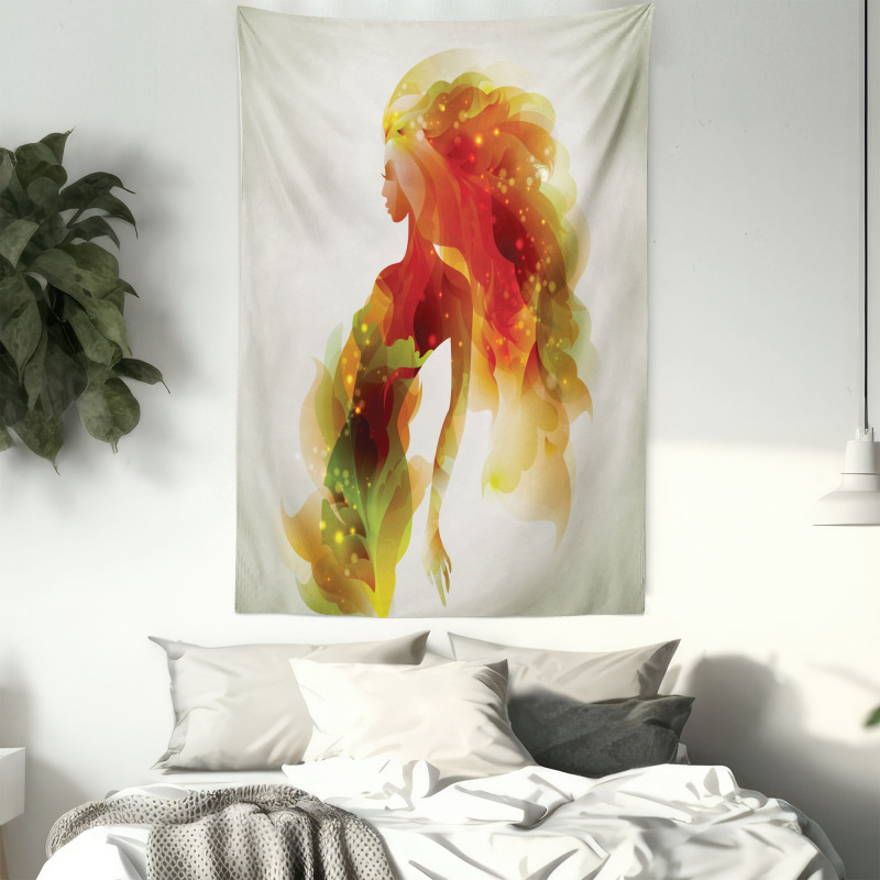 Girl Abstract Lady Tapestry