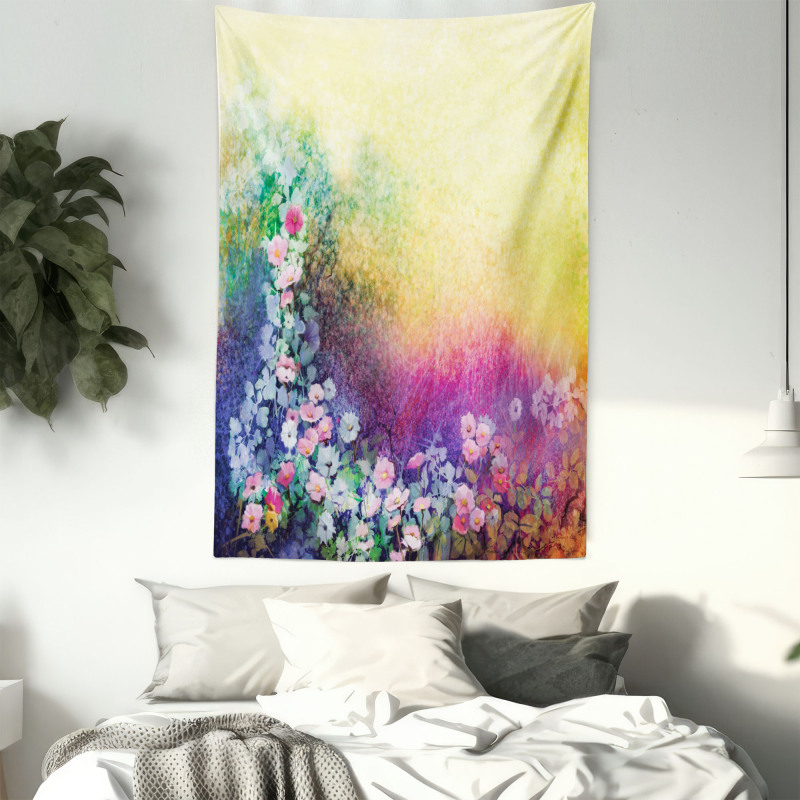 Spring Flowers Ivy Art Tapestry