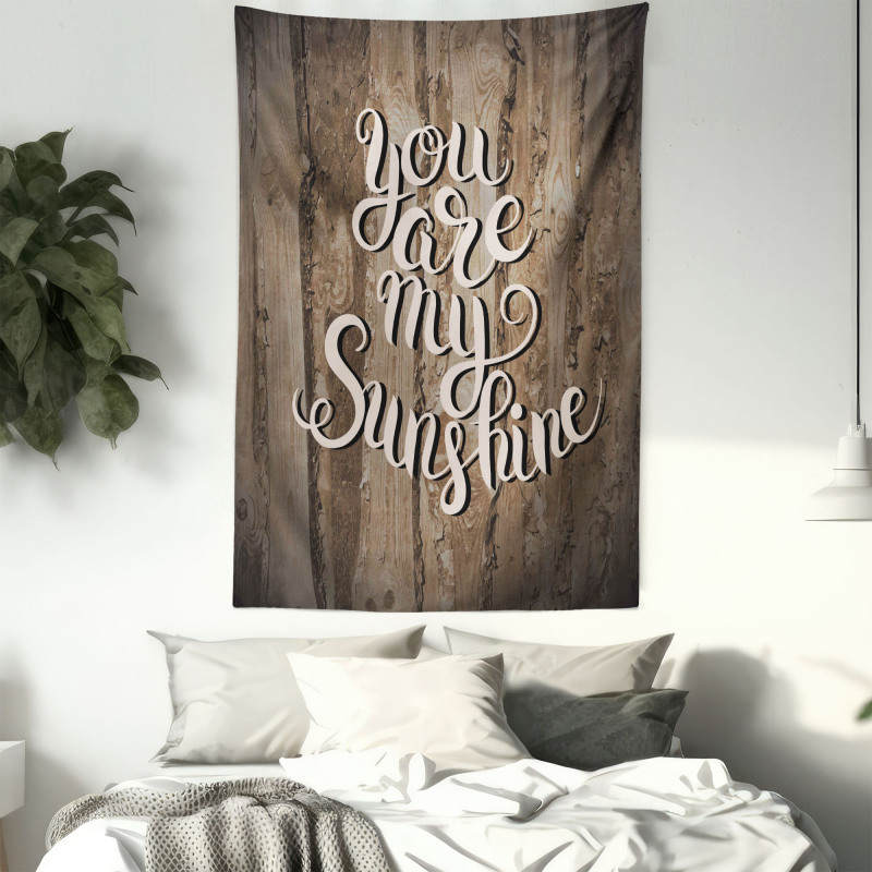 Romantic Words Wooden Tapestry