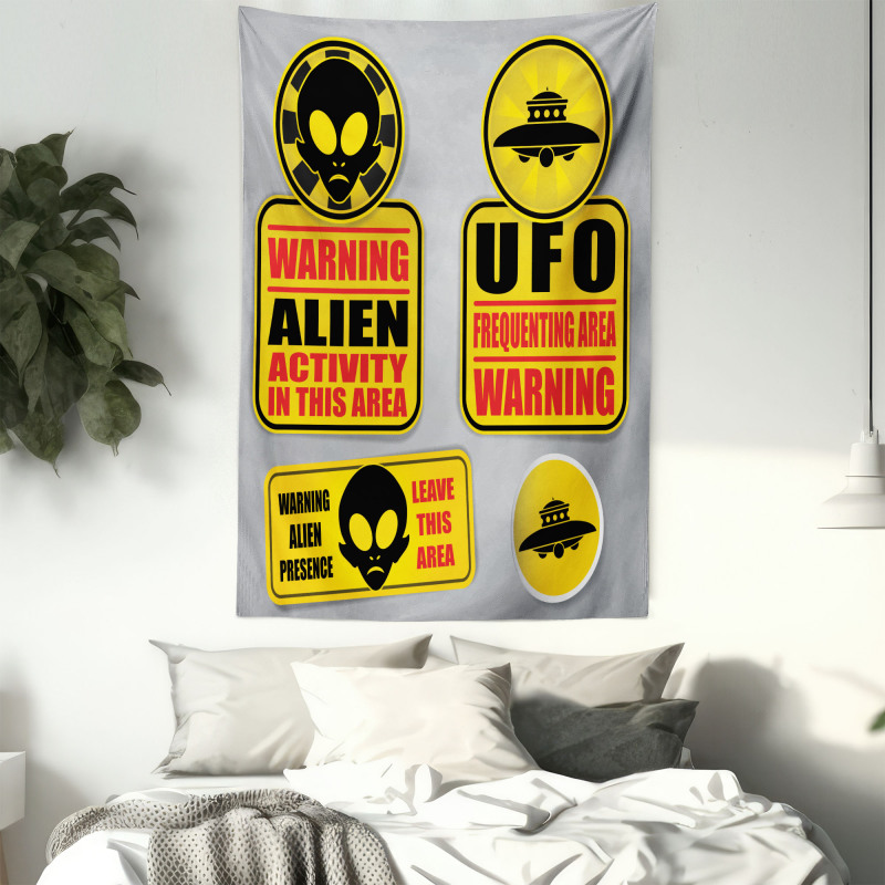 Warning Alien Danger Tapestry