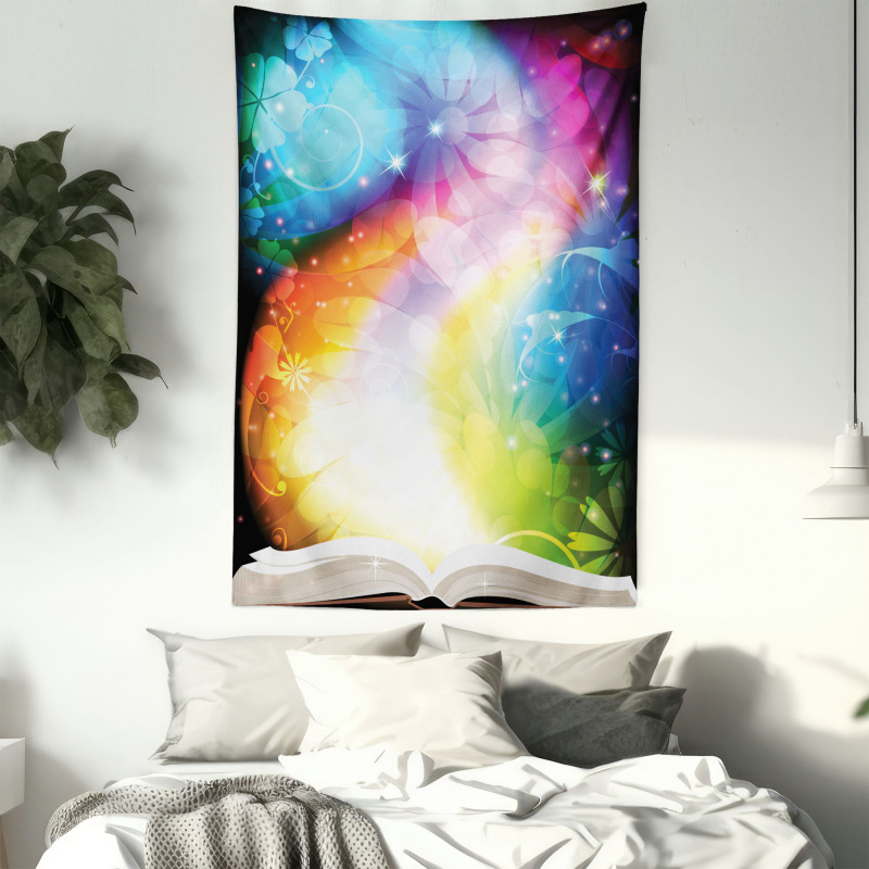 Fairy Tale Book Rainbow Tapestry