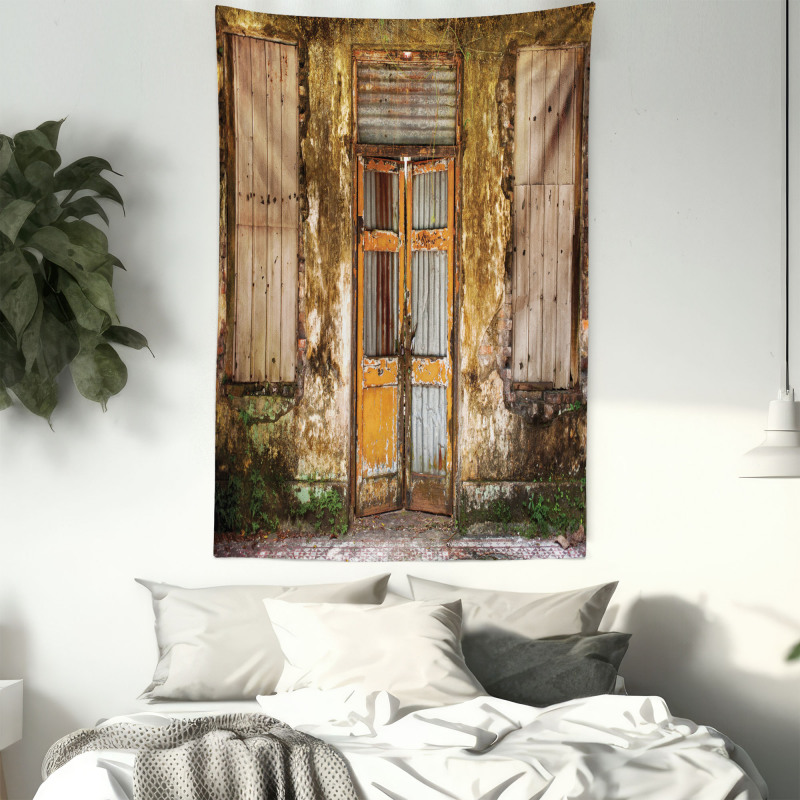 Grunge Old Door Tapestry