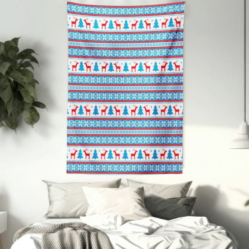 Folk Knit Style Art Tapestry