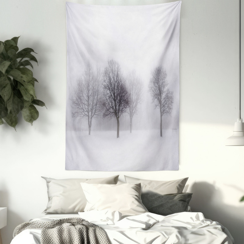 Misty Winter Scenery Tapestry