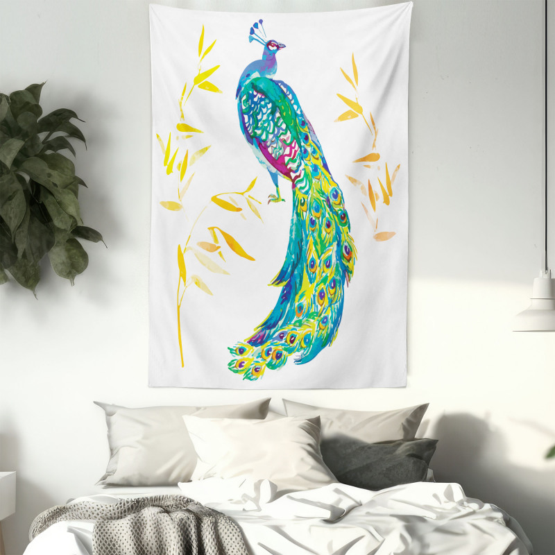 Floral Watercolors Art Tapestry