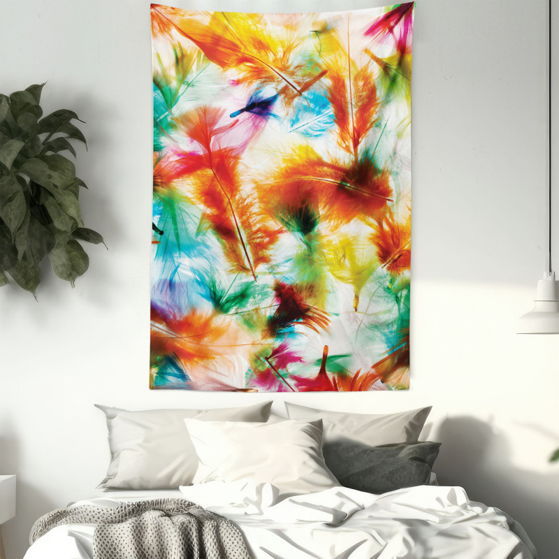 Puffy Dreamy Feathers Tapestry