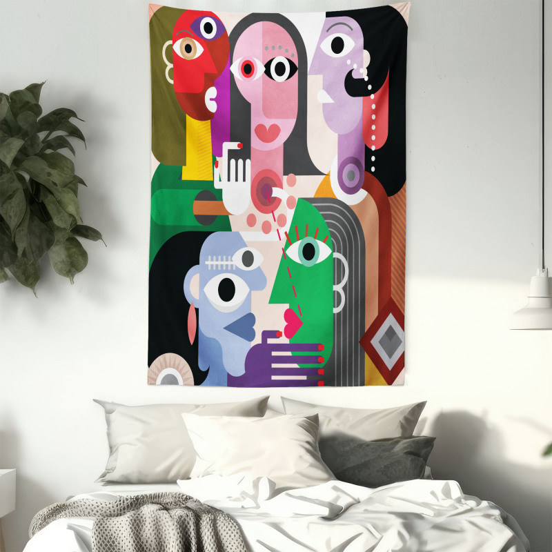 Modern Abstract Colorful Design Tapestry