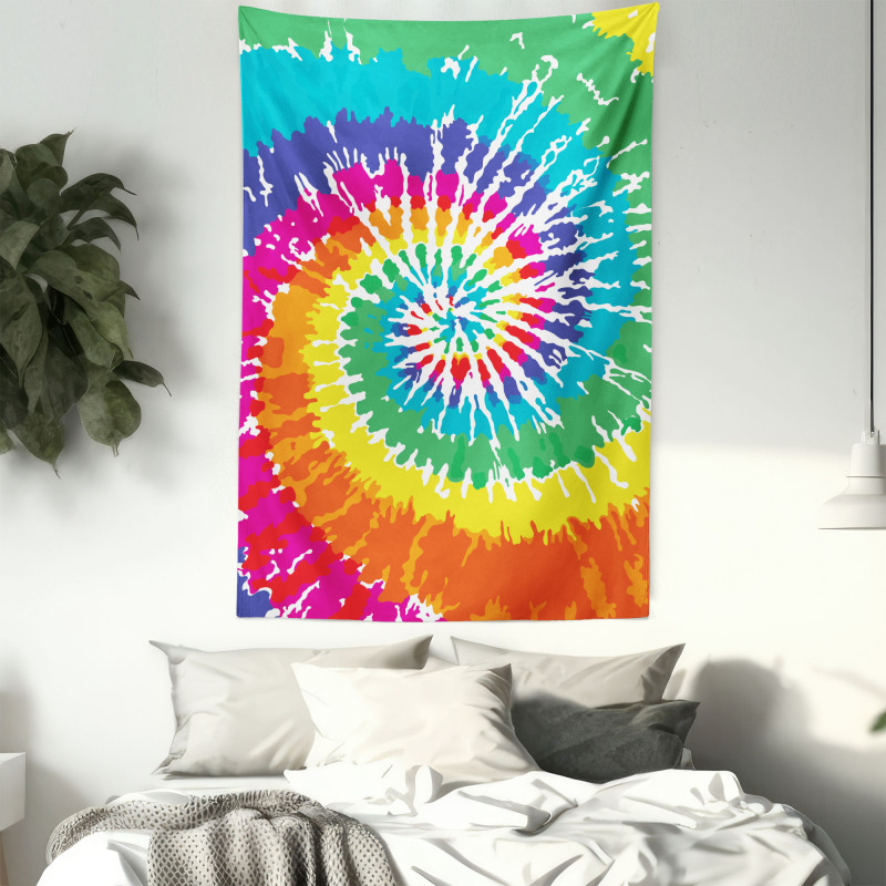 Rainbow Tie Dye Effect Tapestry