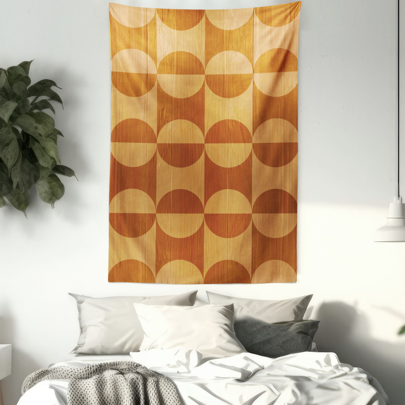 Abstract Oak Planks Tapestry