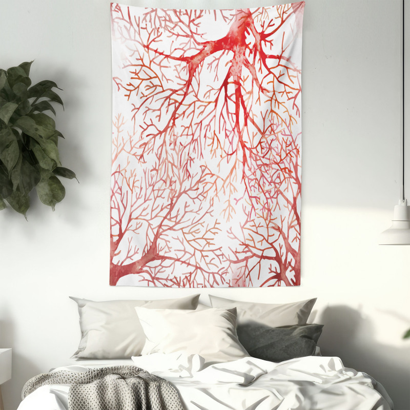 Watercolor Branchs Fall Tapestry