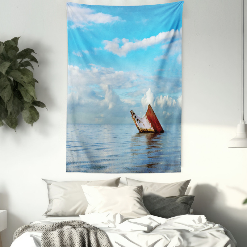 Ship Wreck Landscape Tapestry