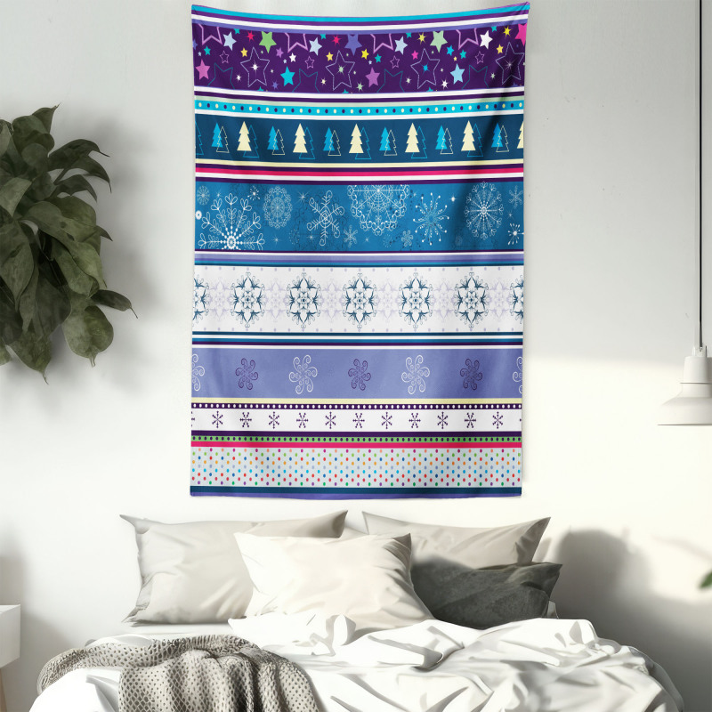 Dots and Snoflakes Tapestry