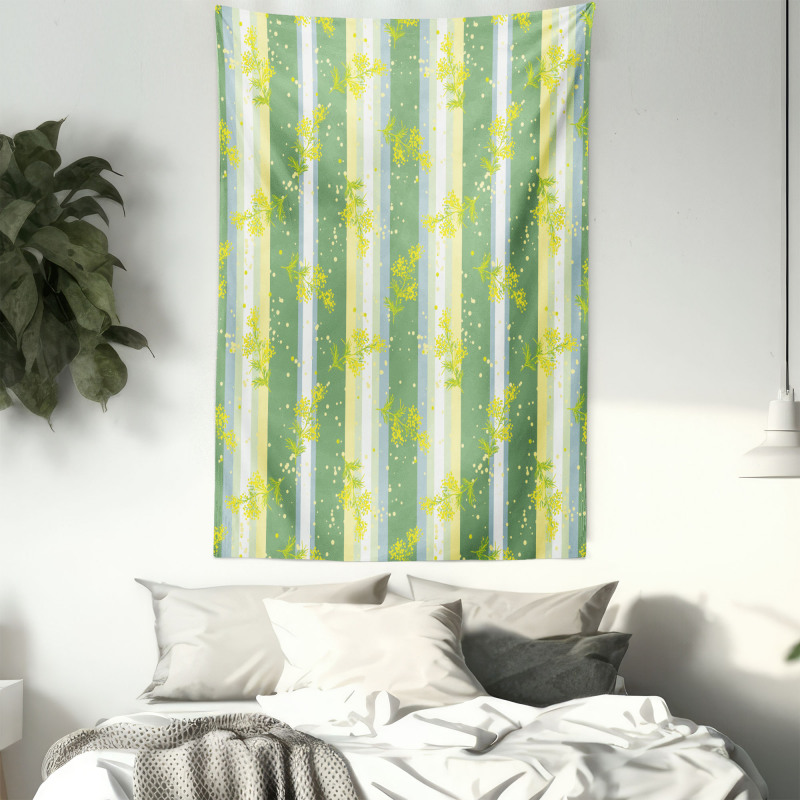 Spring Striped Flowers Tapestry