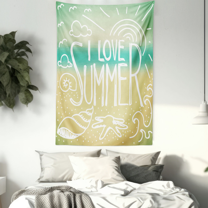 Motivational Sun Words Tapestry