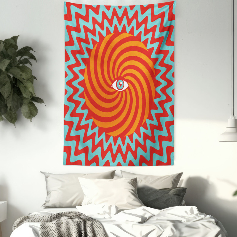 Circles Spiral Lines Tapestry