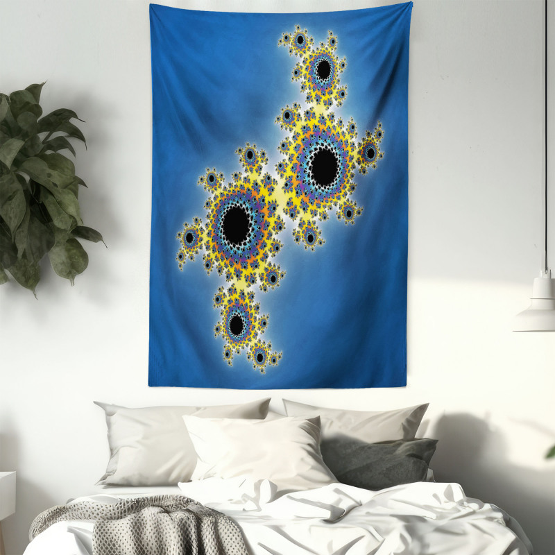 Floral Rotary Lines Tapestry