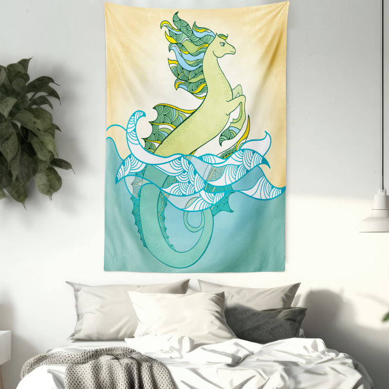 Pastel Tone Water Creature Tapestry