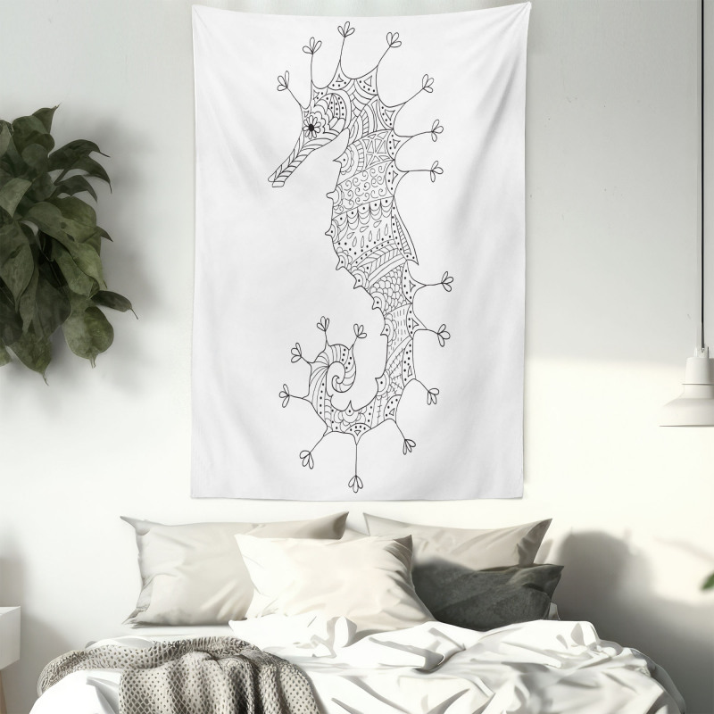 Seahorse Heraldic Art Tapestry