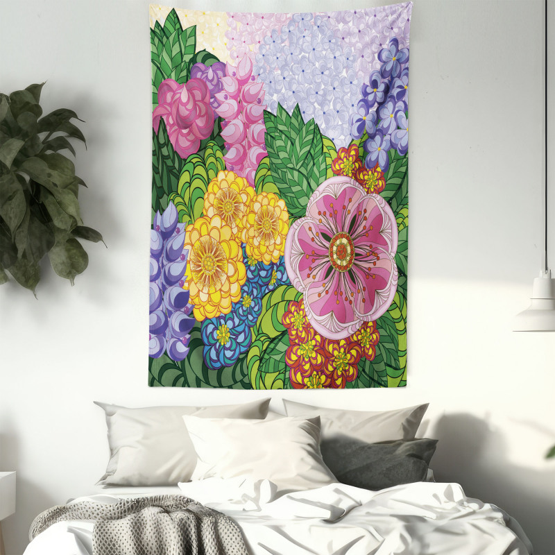 Nature Flowers Buds Tapestry
