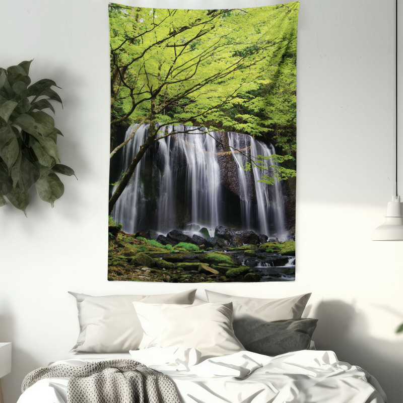 Rock Tree in Waterfall Tapestry