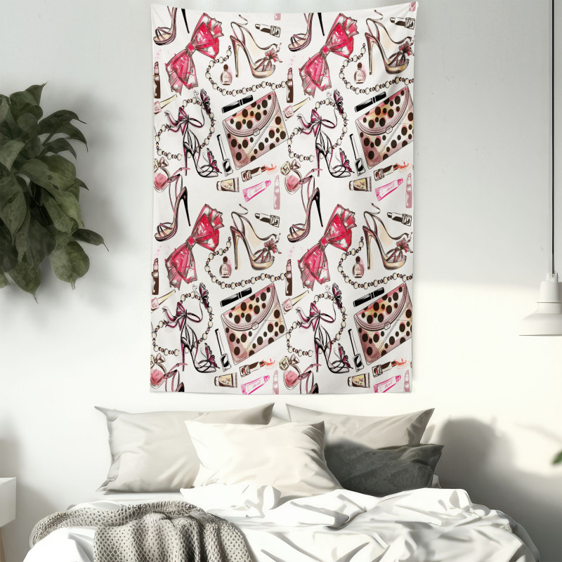 Feminine Beauty Items Tapestry