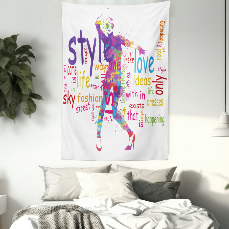 Woman Silhouette Tapestry