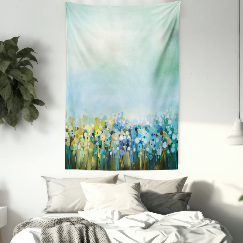 Aqua Painting Effect Tapestry