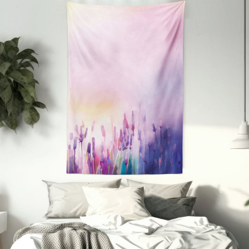 Lavender Violet Flowers Tapestry