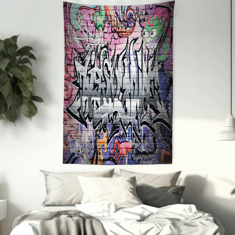 Graffiti Grunge Wall Art Tapestry