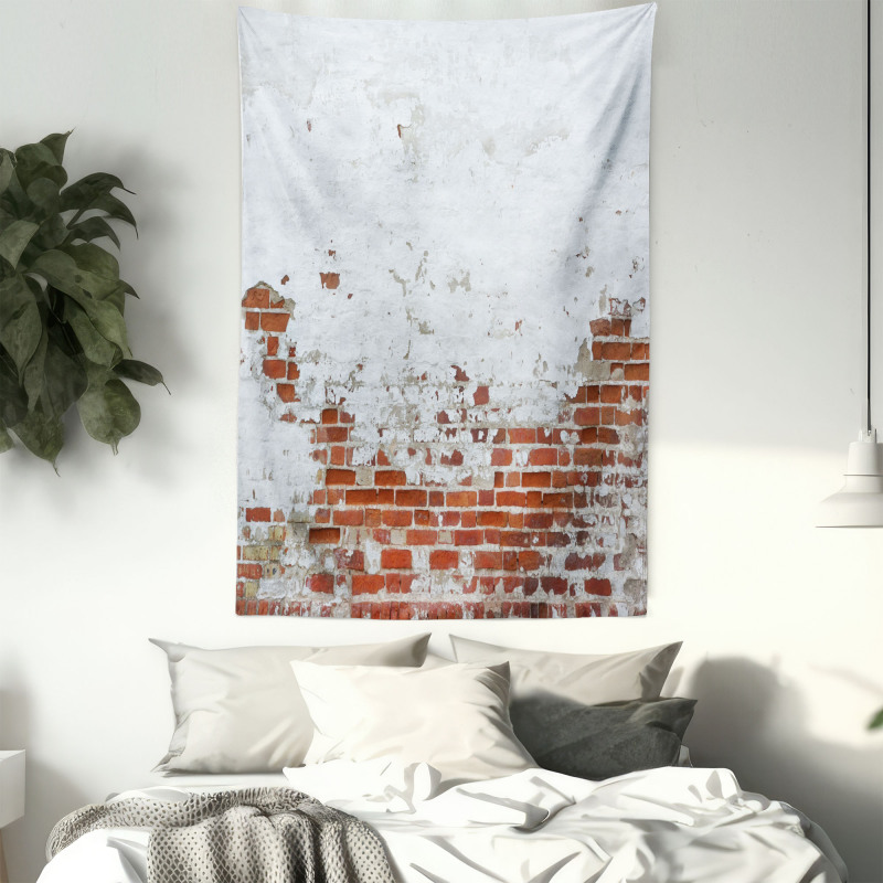 Aged Vintage Brick Wall Tapestry