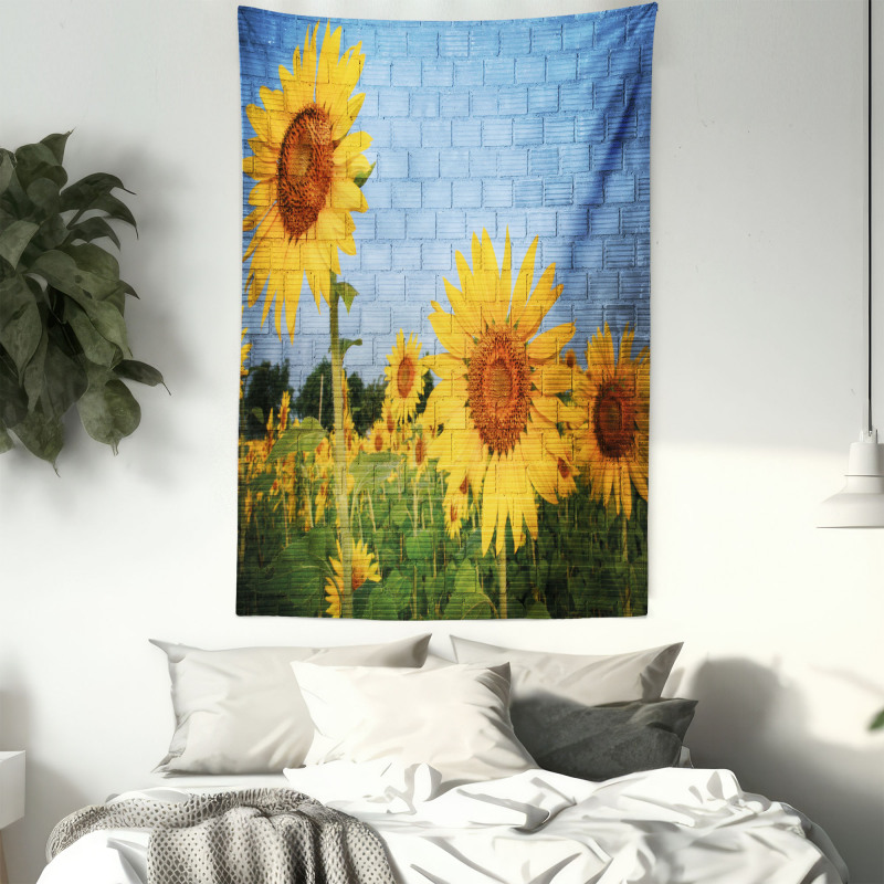 Sunflowers on the Wall Tapestry